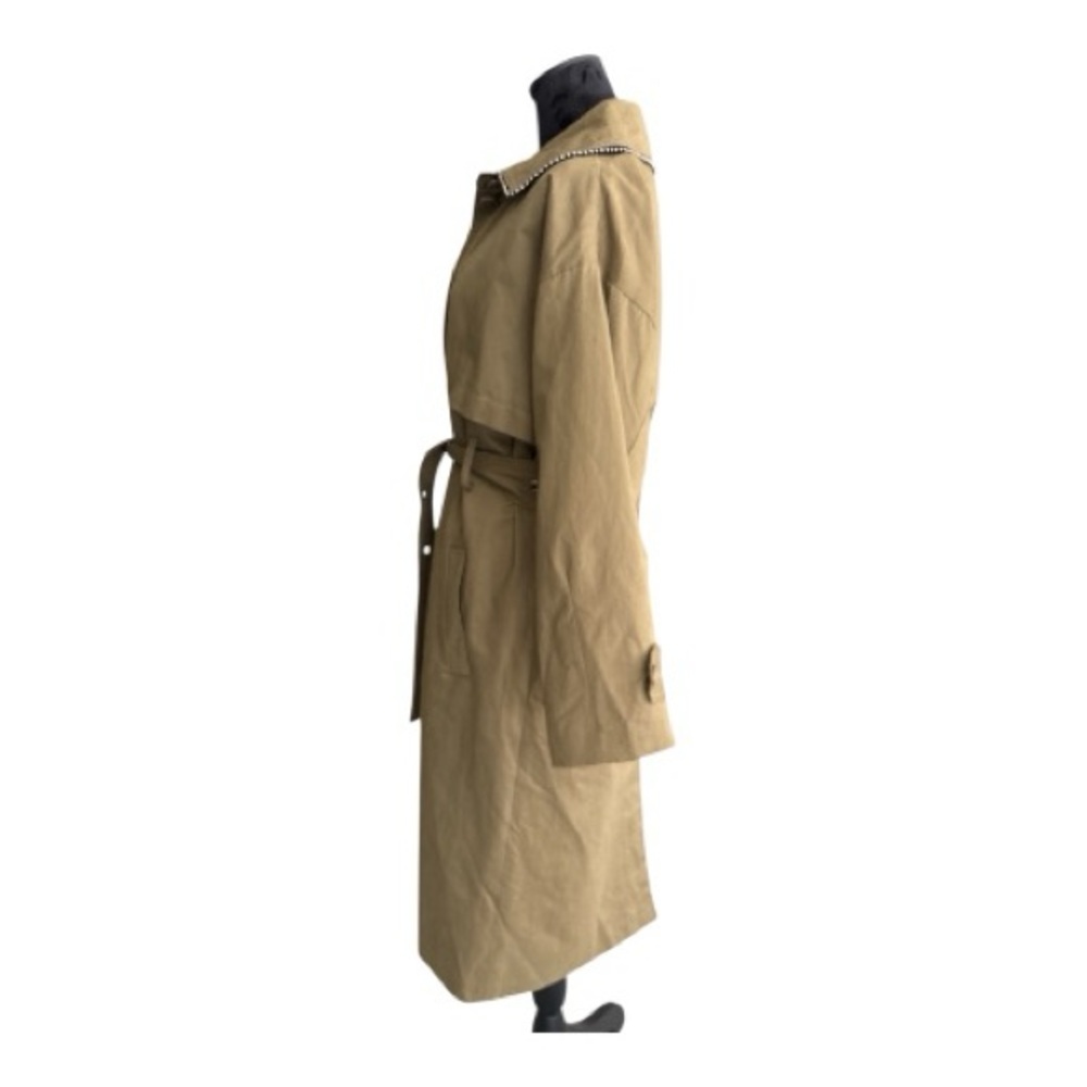 Badgley Mischka x Bagatelle New York Olive Green Trenchcoat Floor Sample - Picture 3 of 10